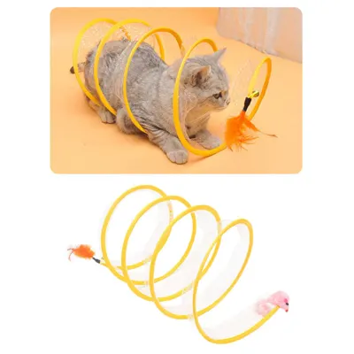 Foto do anúncio: Brinquedo Túnel Mola Interativo Para Gato Dobrável Flexível
