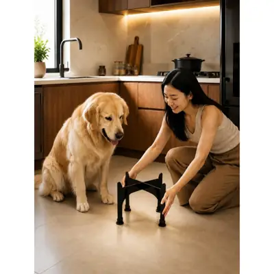 Foto do anúncio: Suporte Elevado G para Comedouro Cachorro 1500ml - Preto Alto