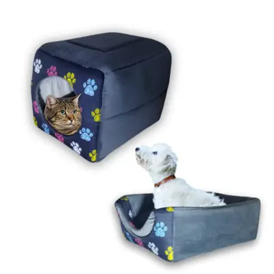 Foto do anúncio: Casinha Toca Cama Iglu 2 Em 1 Cachorro Cão E Gato Tam P, M e G
