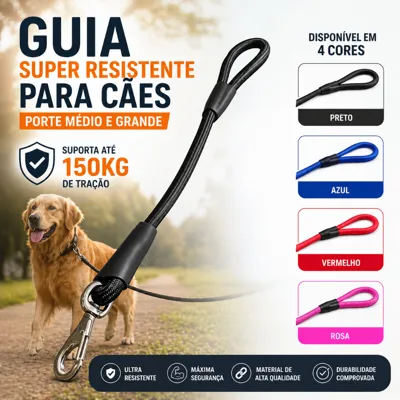 Foto do anúncio: Guia Coleira Cães Medio Grande Porte Reforçada PitBull Rotweiller Peitoral Adestramento 3 Tamanhos