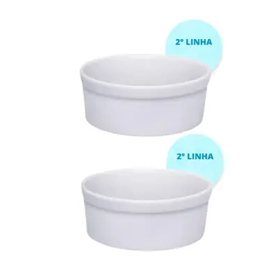 Foto do anúncio: Comedouros Pet Gato Cachorro Tigela Porcelana Branca 600 Ml 330 ML 2°
