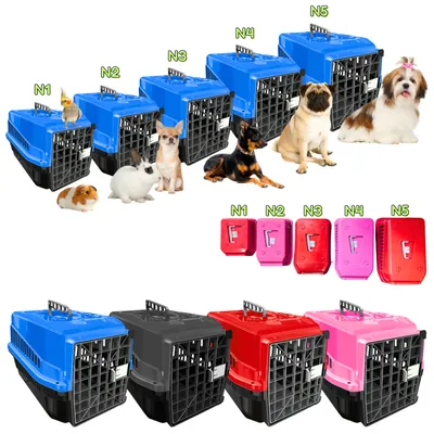 Foto do anúncio: Caixa de Transporte Pet Cachorro Gato Coelho Roedores Aves Filhotes Viagem e Passeio Petliz N1 ao N5