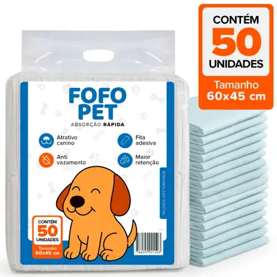 Foto do anúncio: Tapete Higiênico para Cães 60x45 com 50 Unidades Cachorro Pet Porte