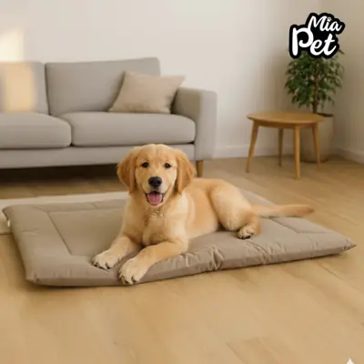 Foto do anúncio: Colchonete Cama Pet de Suede ou Linho Resistente para cachorros e gatos