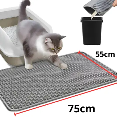 Foto do anúncio: Tapete Eva Coletor de Areia Para Gato Lavável Higiênico Dupla Camada