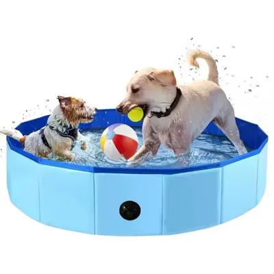Foto do anúncio: Piscina para cachorro 80 x 30 Dobravel em Pvc Antideslizante 120 litros para pets crianças infantil