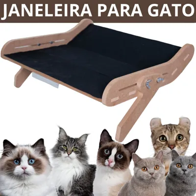 Foto do anúncio: Janeleira Cama Gatos Suporte Para Janela Varanda Até 25kg