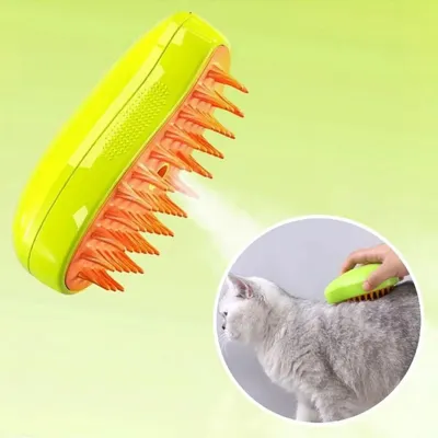 Foto do anúncio: Escova A Vapor Para Gatos Cães 3 Em 1 Escovas Elétricas De Pêlos Pentes De Massagem Animais Estimação Remoção