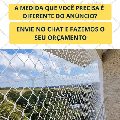 Foto do anúncio: Kit Completo Rede Tela De Proteção Polietileno Para Sacadas, Janelas, Gatos e Crianças