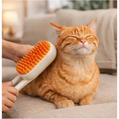 Foto do anúncio: Escova a Vapor Pets Gatos Cães 3 Em 1 Escova Elétrica Pelos Pentes