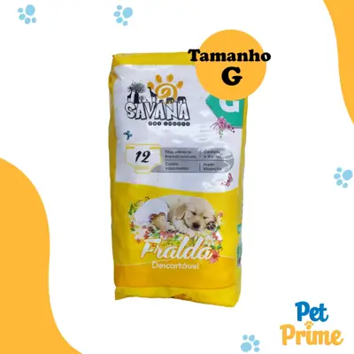 Foto do anúncio: Fralda Pet Descartável para Cachorro Fêmea Pacote com 12 Unidades P, M