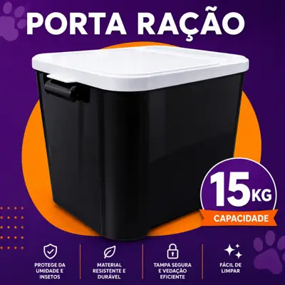 Foto do anúncio: Porta Ração de 15kg Para cachorro e Gatos Pet Ultra Resistente Qualidade
