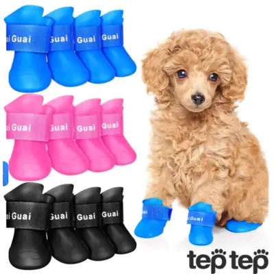 Foto do anúncio: Sapato Botinha de Silicone Impermeável Antiderrapante para Pet Cachorro