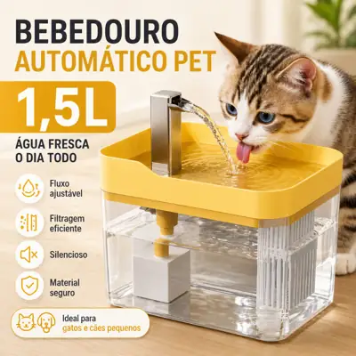 Foto do anúncio: Bebedouro Automático para Gatos e Cães: Circulação de Água com Filtro