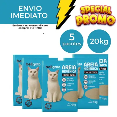 Foto do anúncio: Areia Sanitária Higiênica Para Gatos 20kg Total Extra Fina