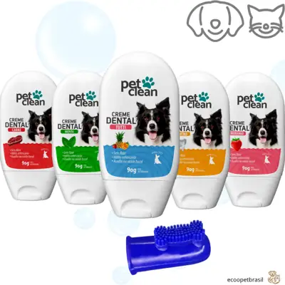 Foto do anúncio: Pasta de Dente Creme Dental e Escova Dedeira para Cachorro Cães e Gato