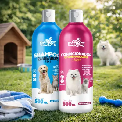 Foto do anúncio: Shampoo Branqueador Condicionador Desembaraçador de Pelagem Cães