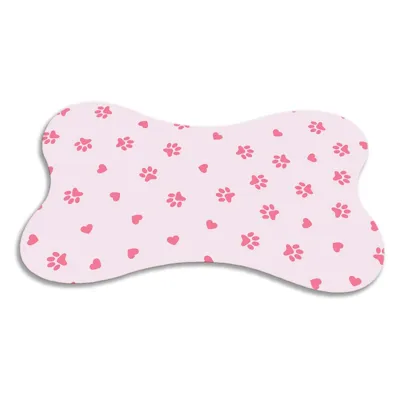 Foto do anúncio: Tapete Osso para Gato e Cachorro Pet Comedouro Rosa Antiderrapante