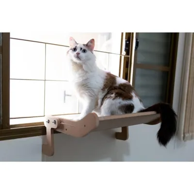 Foto do anúncio: Janeleira Prateleira De Janela Para Gatos Ronroneria - Sem furar Parede