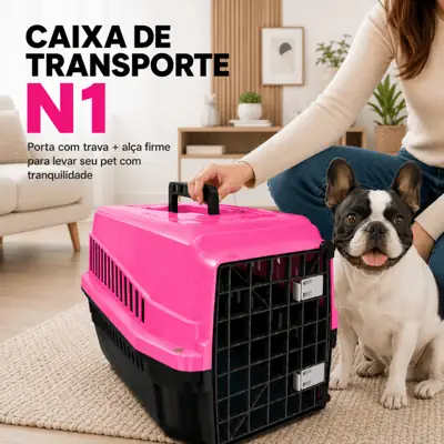 Foto do anúncio: Caixa de Transporte N1 Passeio ou Viagem Pet Gato, Cachorro, Coelho