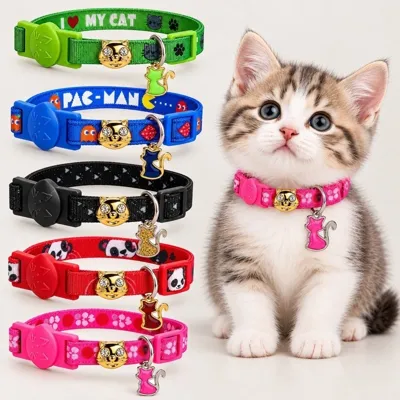 Foto do anúncio: Coleira Gato Anti Enforcamento Elastica Ajustavel Diversas Cores