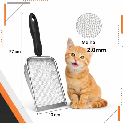 Foto do anúncio: Pá Higiênica Inox para Gatos/ Pá coletora de Areia/ Resistente Fácil