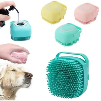 Foto do anúncio: Escova Massageadora com Dispenser de Shampoo – Banho Fácil e Relaxante para Cachorros e Gatos