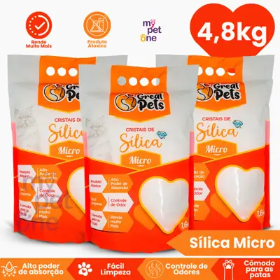 Foto do anúncio: Kit 3 Areia Sílica Fina Great Pets para Gatos - 1,6 Kg