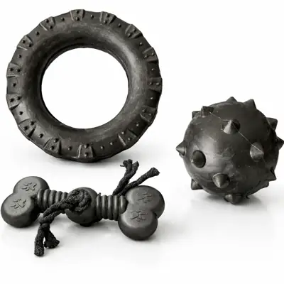 Foto do anúncio: Kit Brinquedo Cachorro Grande Porte Mordedor Borracha Resistente Pneu Bola Cravo Osso