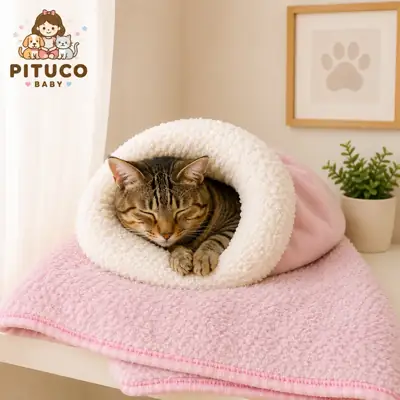 Foto do anúncio: Caminha Toca Para Gatos 50x45cm  Saco De Dormir Sherpa Cama Confortável