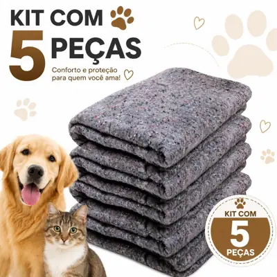 Foto do anúncio: Cobertor para Pet 5 Peças Cachorro Gatos Caes 190 X 0,70 Grosso