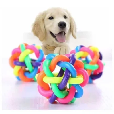Foto do anúncio: Brinquedo Bola com Guizo Colorida para Gatos e Cachorros