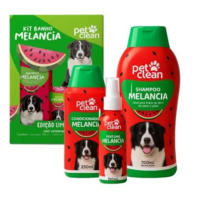 Foto do anúncio: Pet Clean Kit Banho Melancia para Cães Shampoo 700ml + Condicionador