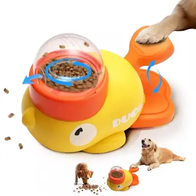 Foto do anúncio: Brinquedo Interativo Pato Dispensador - Alimentador Tigela Lenta