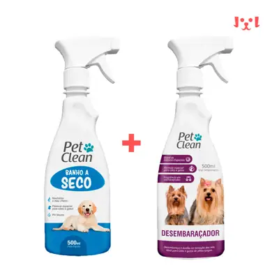 Foto do anúncio: Kit Spray Banho a Seco Sem Enxágue 500 ml + Desembaraçador de Pelos