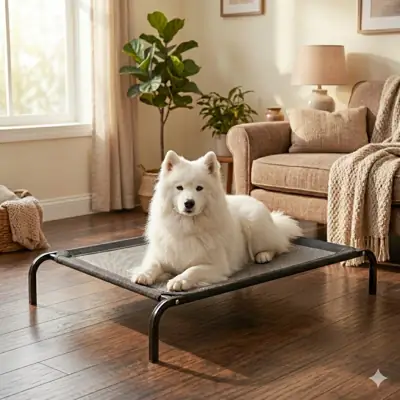 Foto do anúncio: Cama Pet Suspensa Elevada 92x60x15cm Impermeável e Respirável para Cães