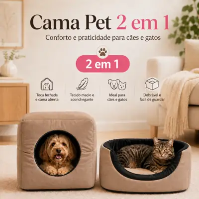 Foto do anúncio: Caminha Toca Iglu de Cachorro Gato Cama Pet Super Macia Confortável