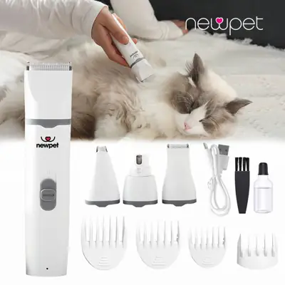 Foto do anúncio: 4 em 1 pet grooming trimmer Kit Maquina De Tosa Pet Recarregável Aparadora Gato Baixo Ruído Fio kit