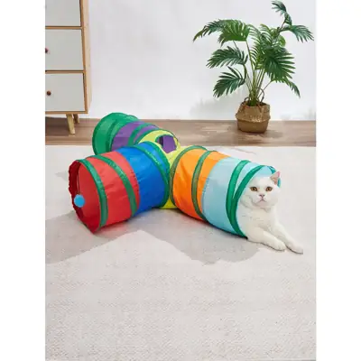 Foto do anúncio: Pet Brinquedo para Gato - Túnel Engraçado/ Vara de Pelúcia/ Rato
