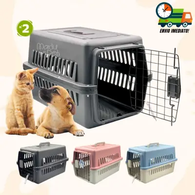 Foto do anúncio: Caixa de Transporte Para Cães Gatos Porta de Ferro Resistente Pet até
