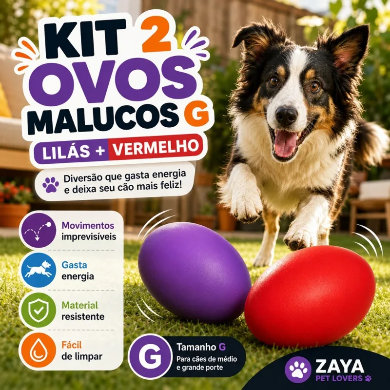 Foto do anúncio: Kit 2 Ovos Maluco Tamanho G para Cães Médio e Grande Porte