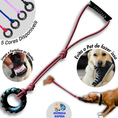 Foto do anúncio: Brinquedo Puxador Resistente com Pneu de Borracha Atóxica Pneu de borracha com puxador e manopla