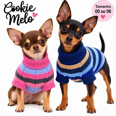Foto do anúncio: Kit 2 Roupa Pet Mini Pequeno Porte Roupinha Pinscher Chihuahua Cachorro