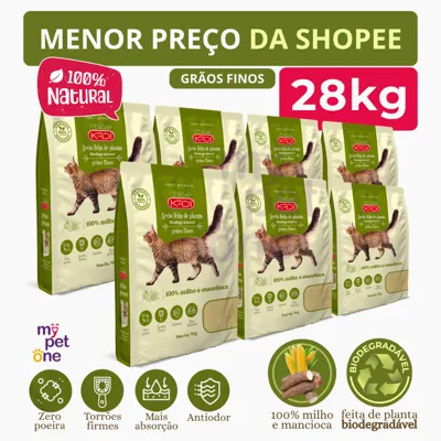 Foto do anúncio: Kits Areia Biodegradável Kadi 4 Kg Grãos Finos para Gatos