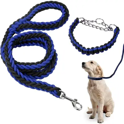Foto do anúncio: Guia Coleira Unificada Artesanal Super Resistente Cachorro Grande Médio
