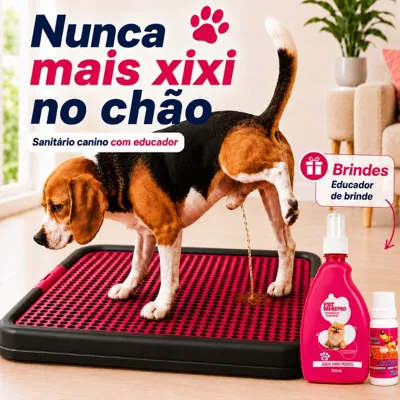 Foto do anúncio: Sanitário Canino Grande Lavável Com Educador Adestrador Pet Xixi Pode e Não Pode Banheiro
