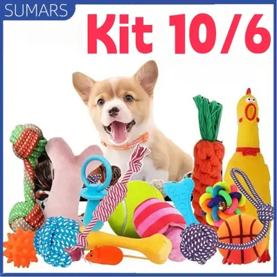 Foto do anúncio: Kit 10/6 Brinquedos Mordedor Cachorro Filhote Anti Estress Pet Ranger