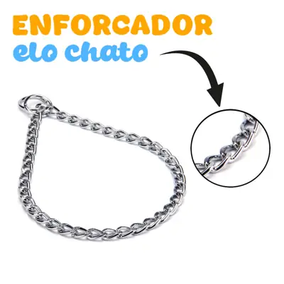 Foto do anúncio: Coleira para cachorro enforcador colar elo chato 2,0mm 2,5mm