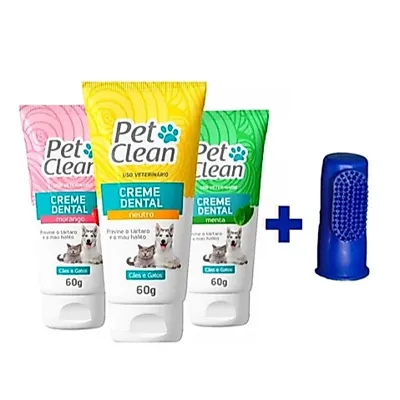 Foto do anúncio: Kit Creme Dental Pet Clean + Dedeira para Cães e Gatos