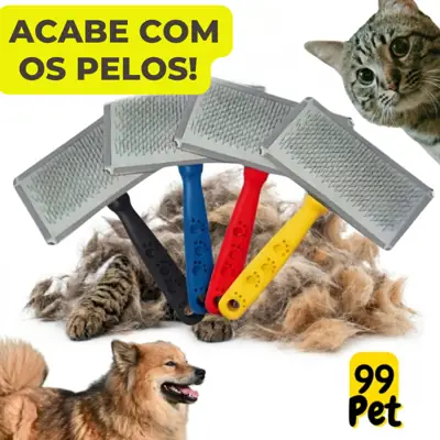 Foto do anúncio: Rasqueadeira Escova para Cachorro Gato Pet Cabo Plástico Cerdas Grandes